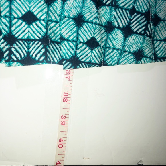 Brooks Brothers 346 Womens Size 4 Poplin Pleated Shibori Print Dress Teal Blue - Picture 7 of 8